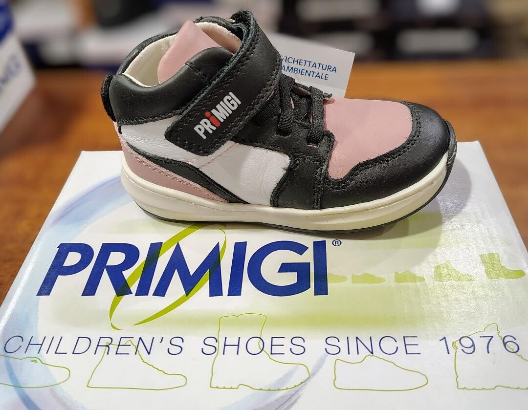 Primigi sneaker pelle con velcro Rosa/nero 8050165680175