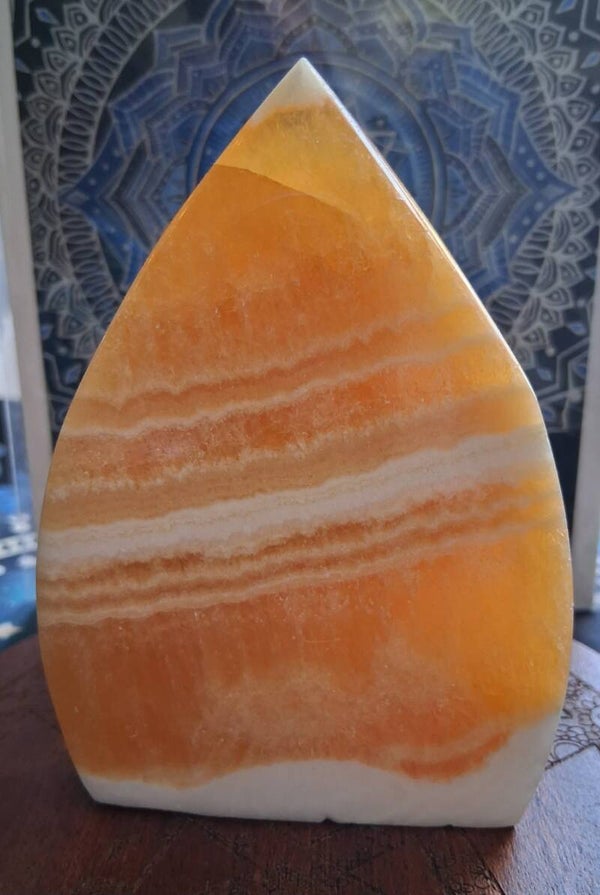 Honey Calcite Flame Freeform
