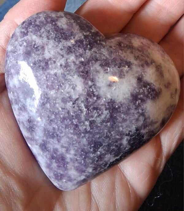 Lepidolite Crystal Heart