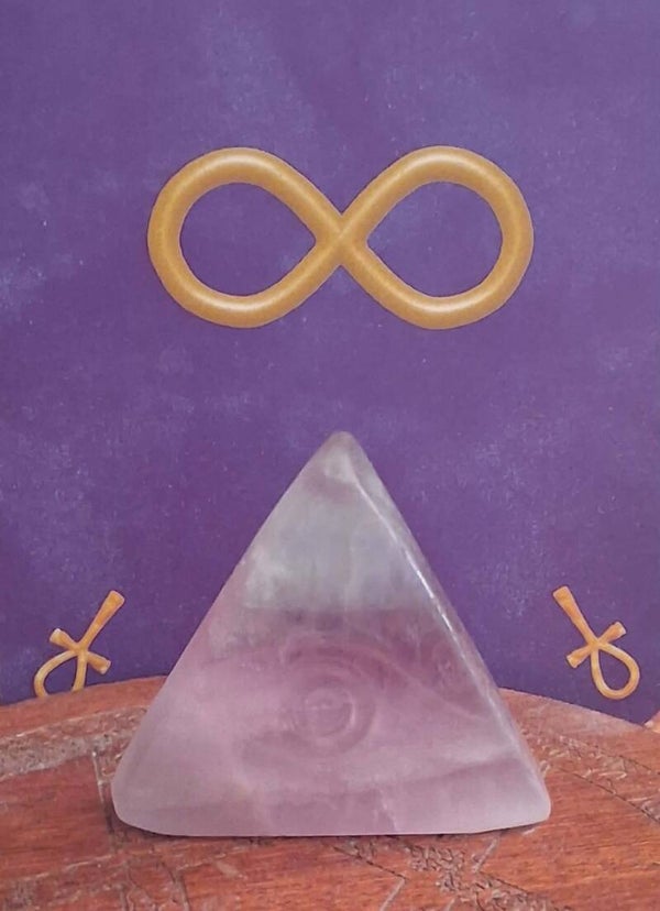 Fluorite All Seeing Eye Crystal Carving