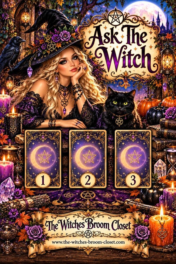 Ask The Witch Tarot 3 card Spread (Pre-order) Readings begin Nov 1st shipped out USPS
