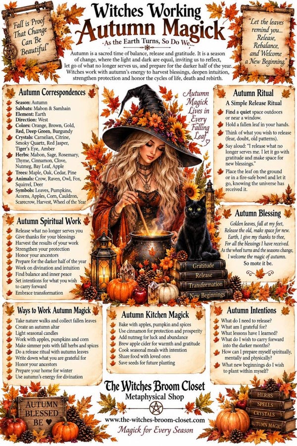 Witches Guide to Mabon and Autumn Magick (9 Pages)