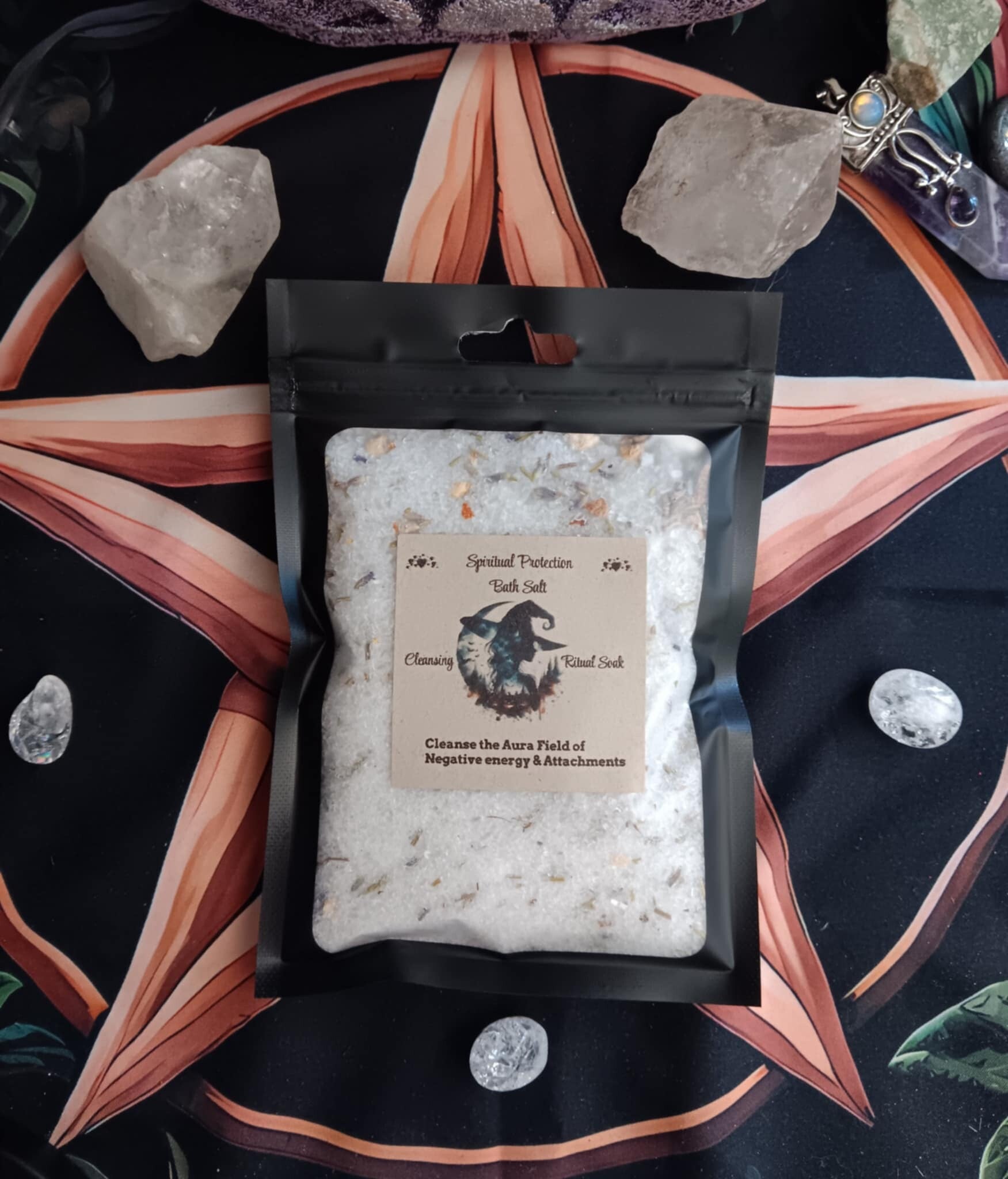 Spiritual Protection Moon-Charged Intention (Cleansing) Ritual Soak by Sister SpellBinder