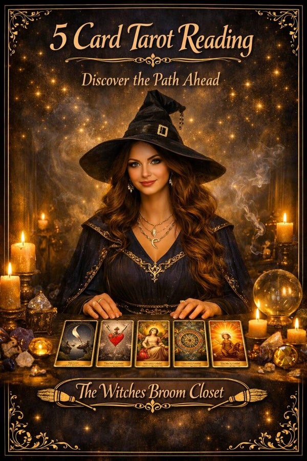 5 Card Tarot Reading Love, Money, Health, Spirituality and 1 question asked Mailed USPS