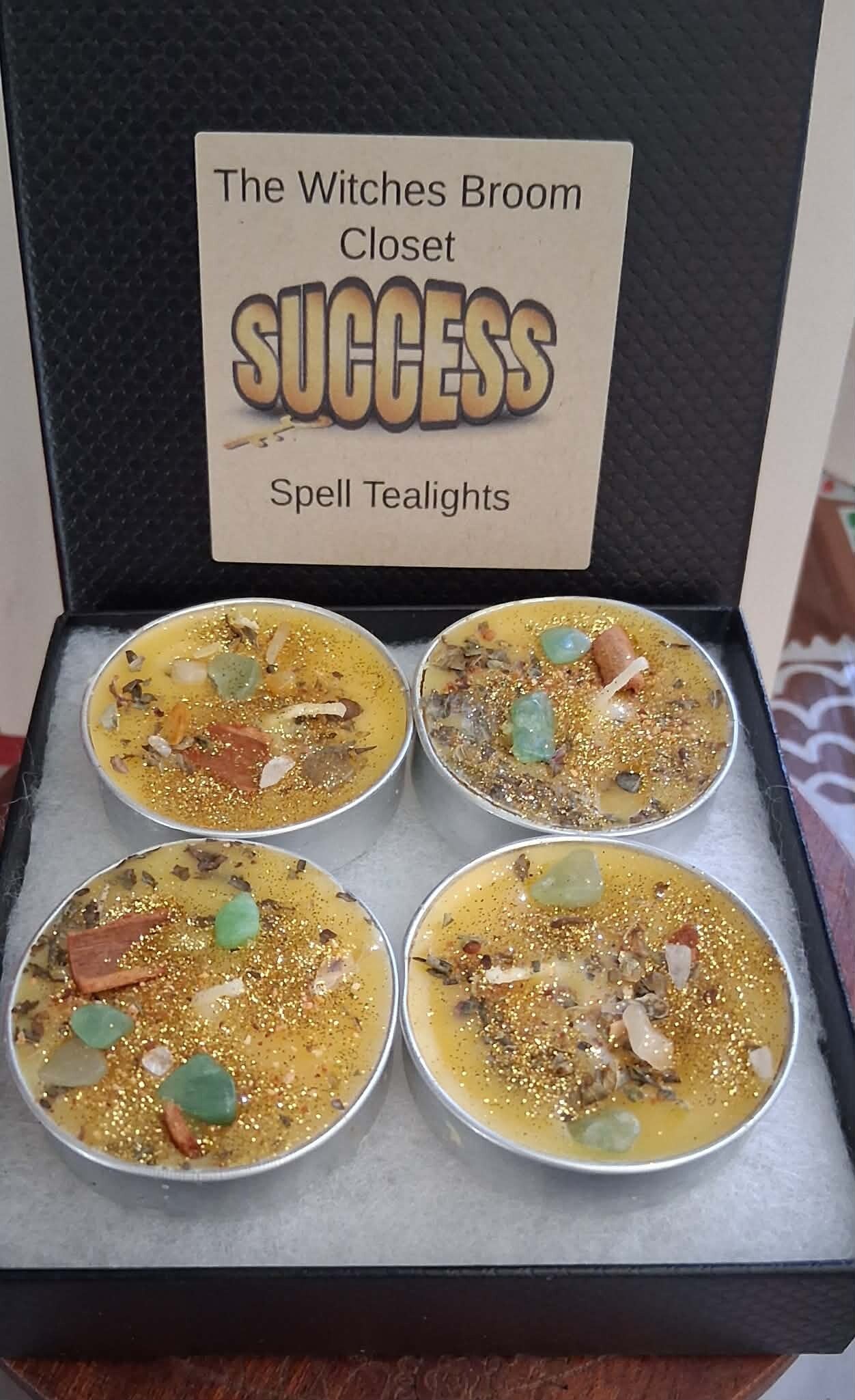 Success Loaded spell tealights 4 pack