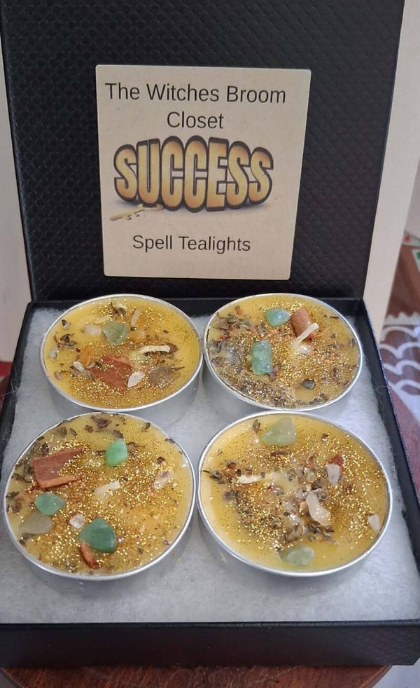 Success Loaded spell tealights 4 pack