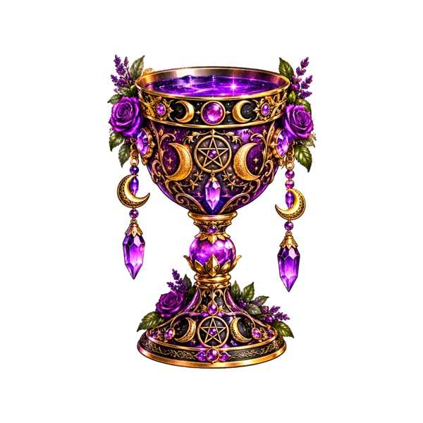 Mystical Amethyst Witch's chalice