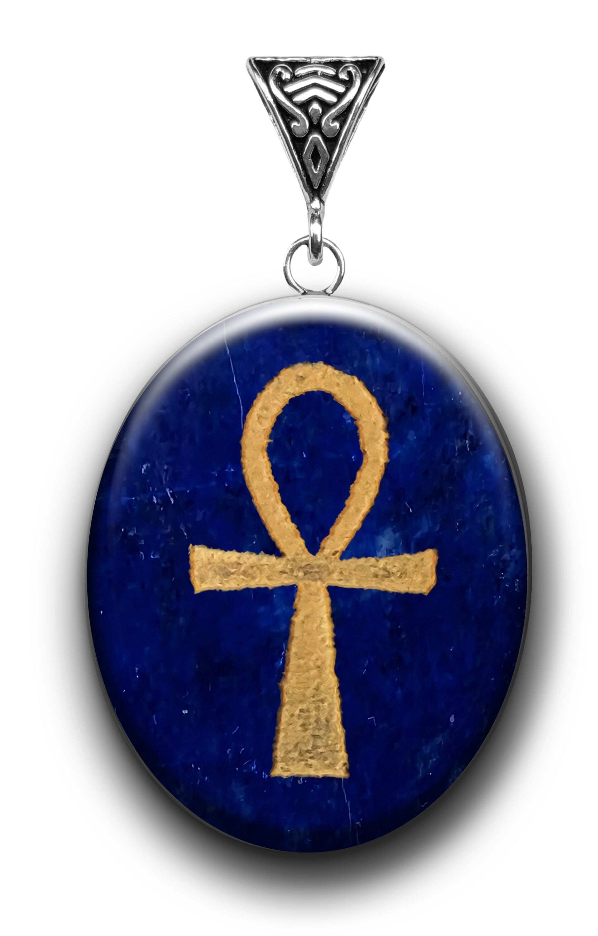 Ankh on Lapis for Fertility Pendant