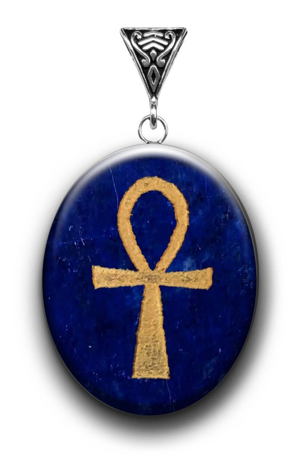 Ankh on Lapis for Fertility Pendant