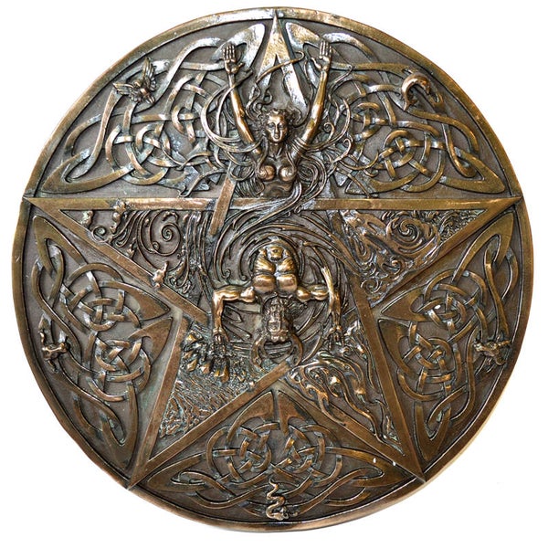 11 1/4" Horned God & Goddess plaque