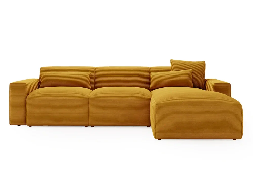 Canapé d'angle Madeleine – Grand confort en velours côtelé