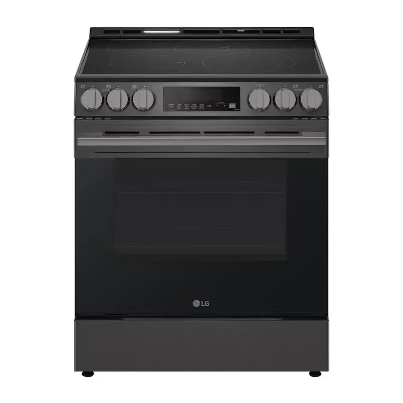 LG Cuisinière Inox Noir 30" Électrique Vitrocéramique - LSEL6333ZE