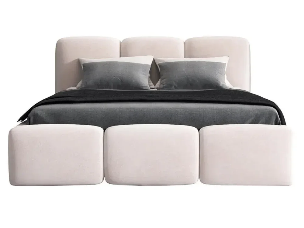 Lit rembourré avec coffre de rangement - SOPHIE