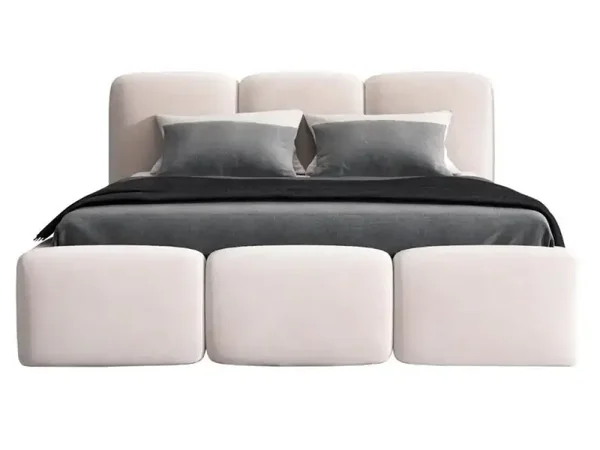 Lit rembourré avec coffre de rangement - SOPHIE