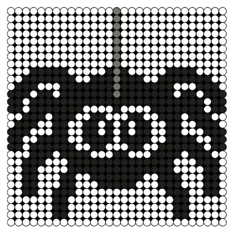 Een strijkkralen voorbeeld en patroon van een spin