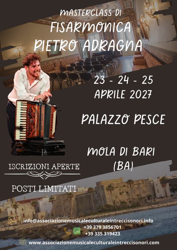 ISCRIZIONE MASTERCLASS PIETRO ADRAGNA