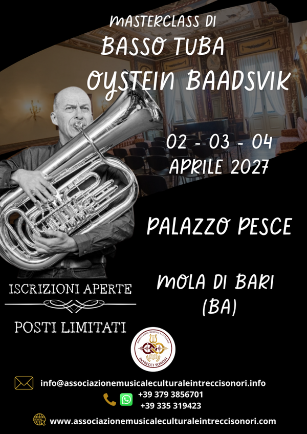 ISCRIZIONE MASTERCLASS OYSTEIN BAADSVIK