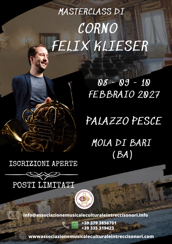 ISCRIZIONE MASTERCLASS CORNO FELIX KLIESER