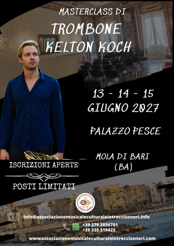 ISCRIZIONE MASTERCLASS KELTON KOCH