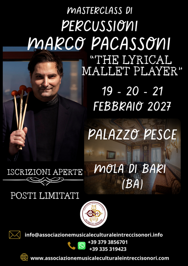 ISCRIZIONE MASTERCLASS MARCO PACASSONI