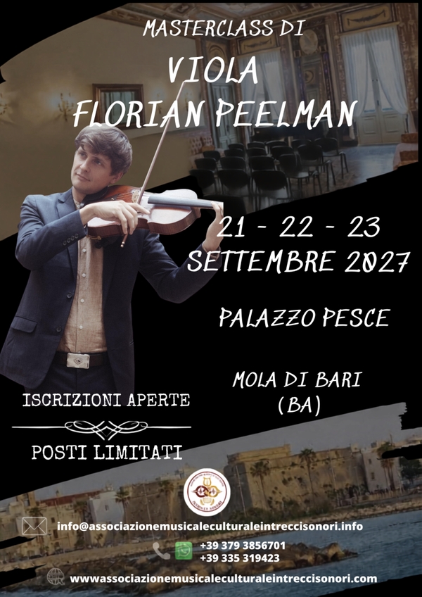 ISCRIZIONE MASTERCLASS FLORIAN PEELMAN