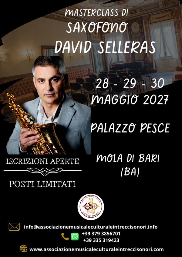 ISCRIZIONE MASTERCLASS DAVID SELLERAS