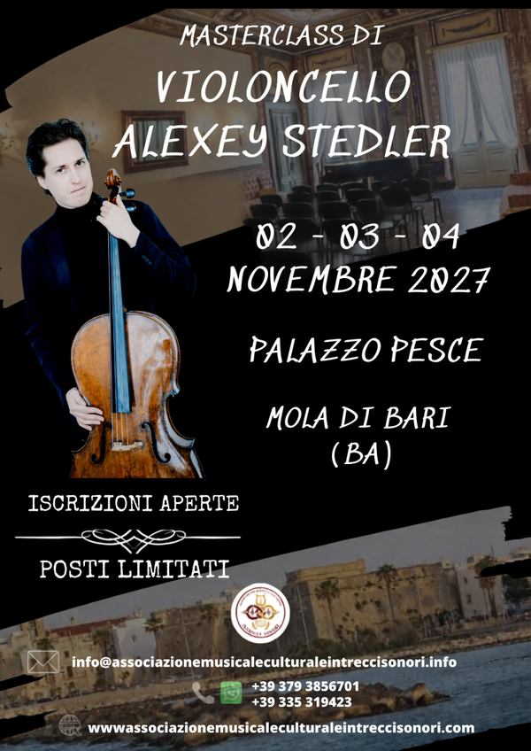 ISCRIZIONE MASTERCLASS VIOLONCELLO ALEXEY STEDLER