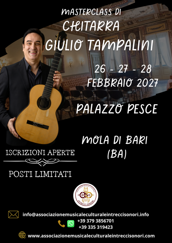 ISCRIZIONE MASTERCLASS GIULIO TAMPALINI