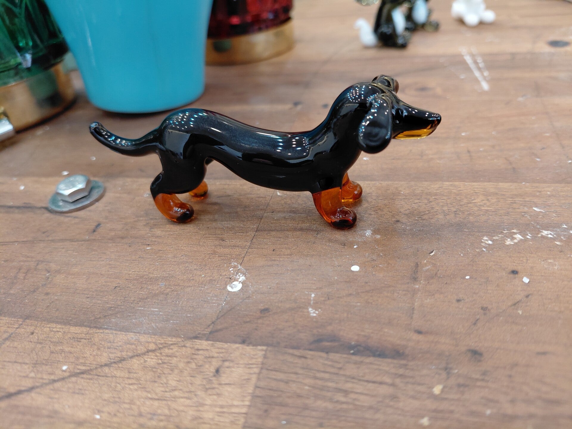 Dackel Glasfigur