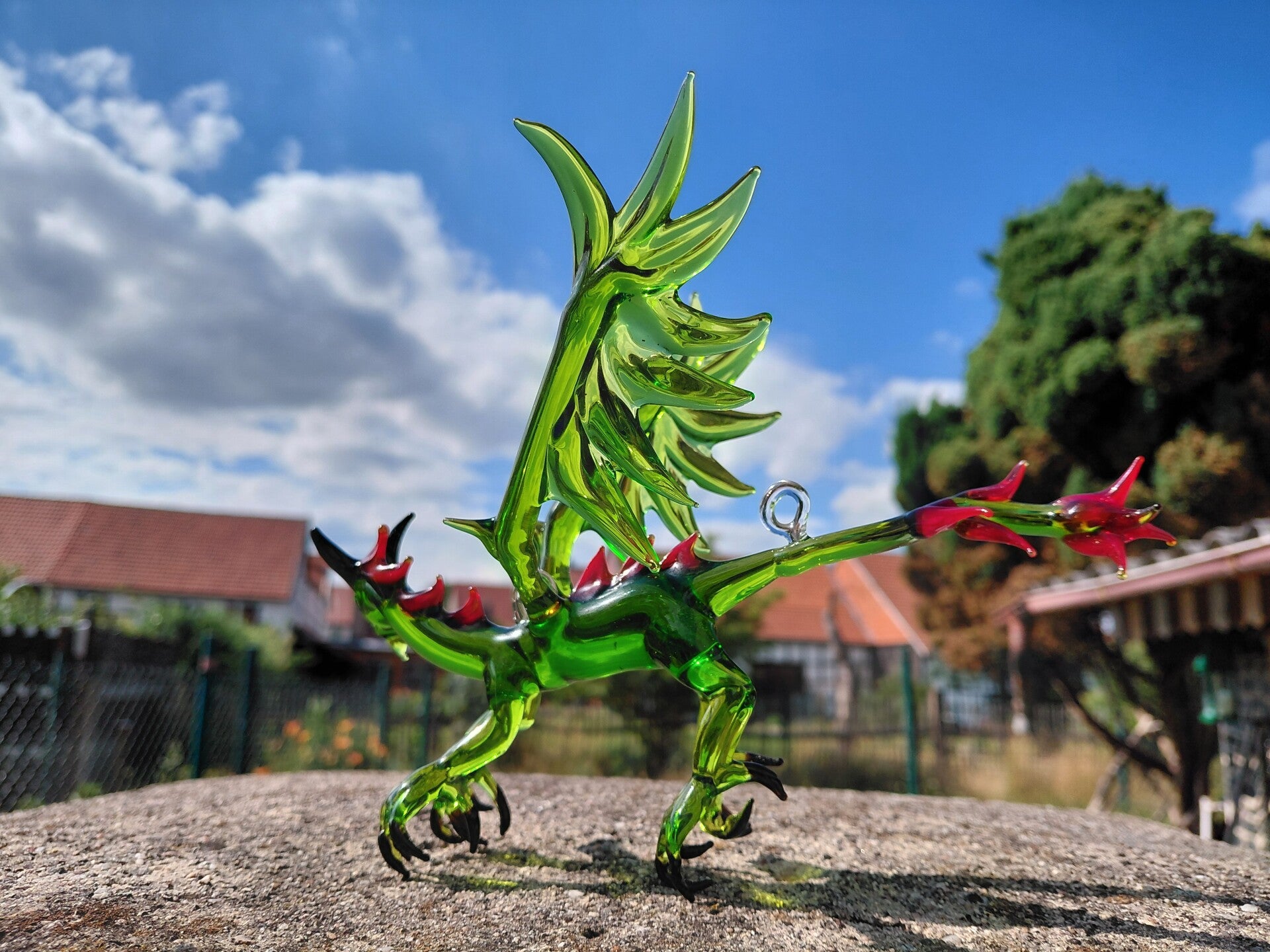Drache Glasfigur