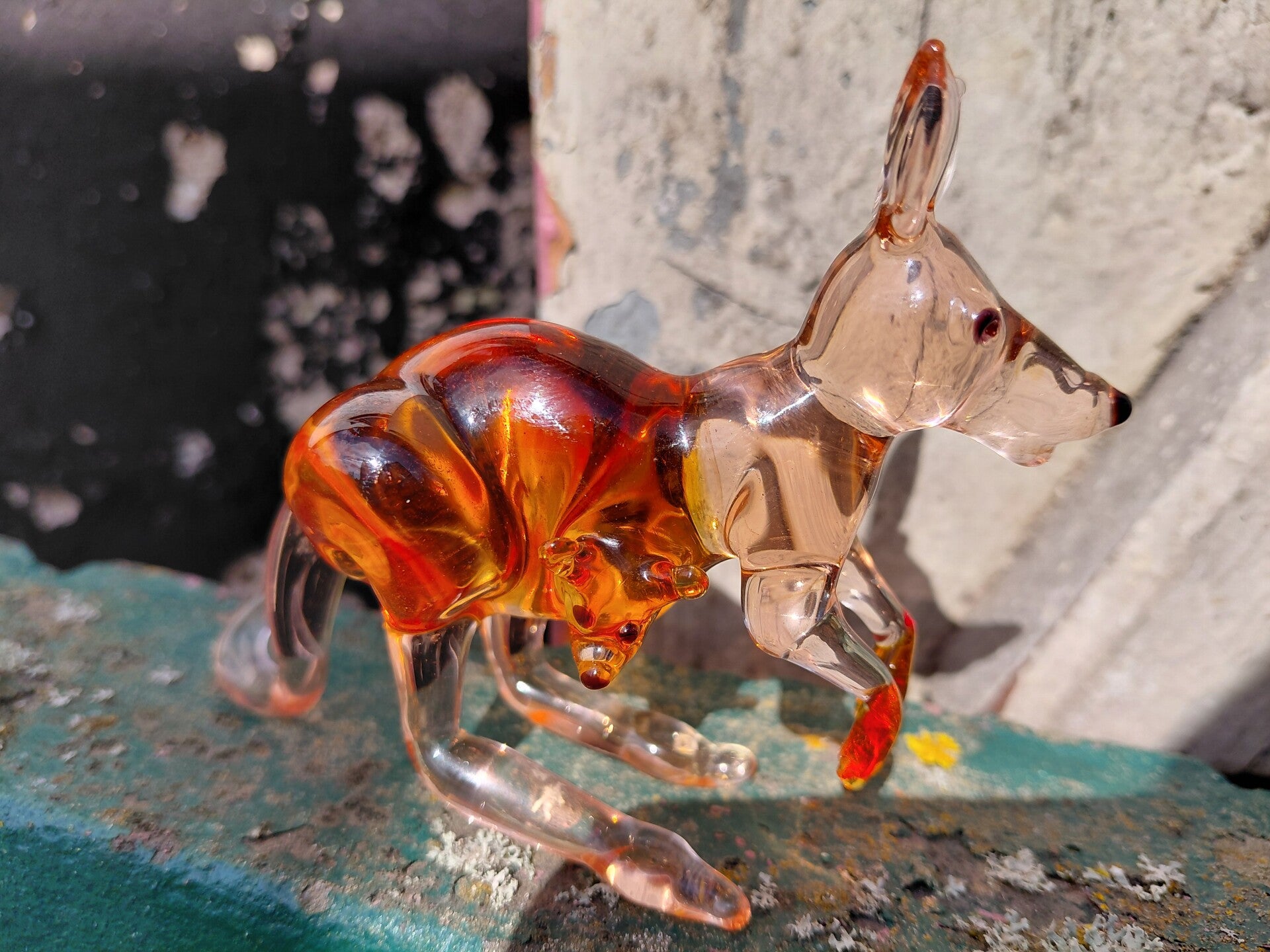 Känguru Glasfigur