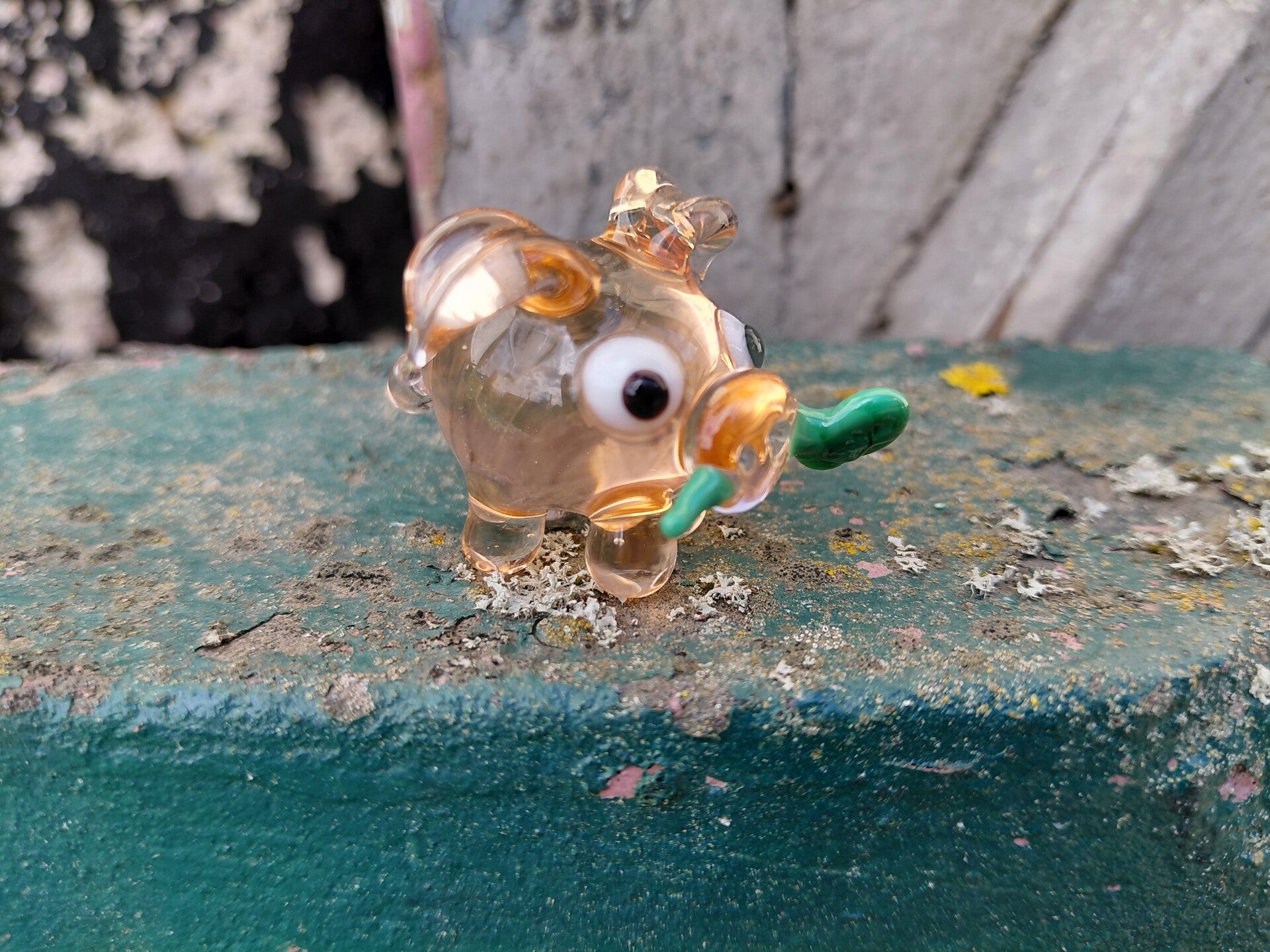 Glücksschwein Glasfigur
