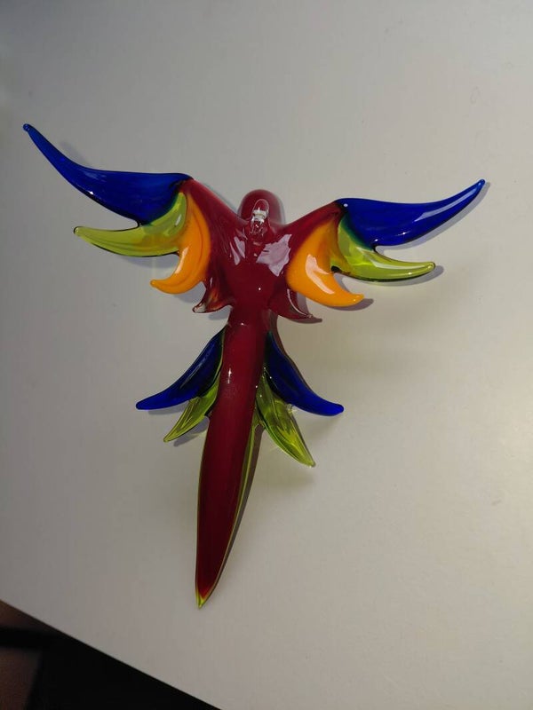 Papagei groß zum Aufhängen Glasfigur