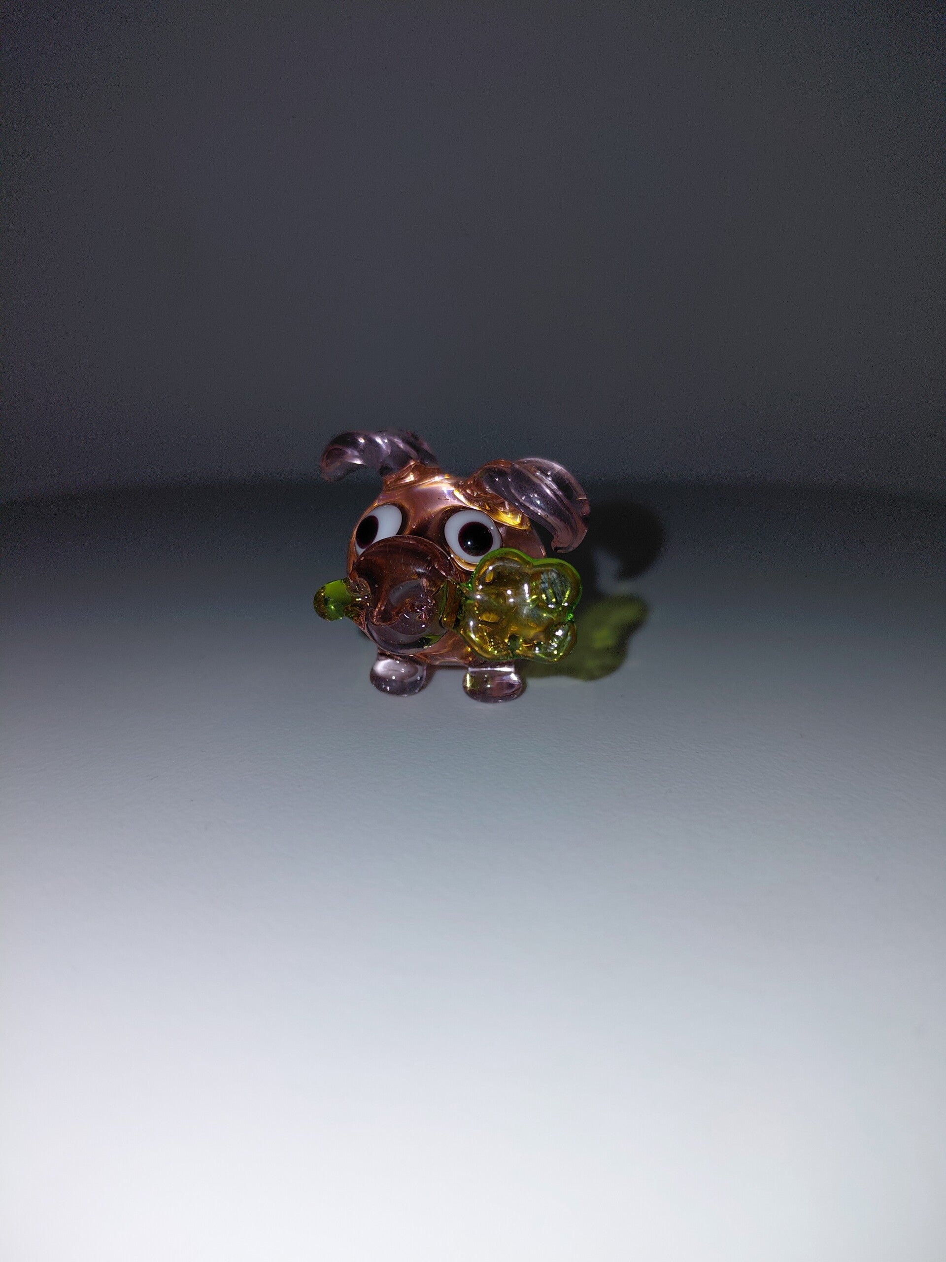Kleines Glücksschwein Glasfigur