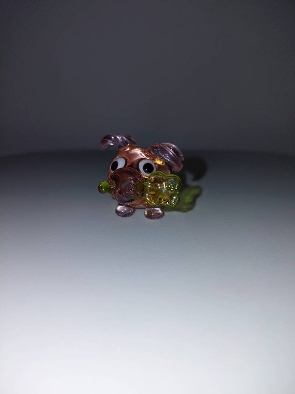 Kleines Glücksschwein Glasfigur
