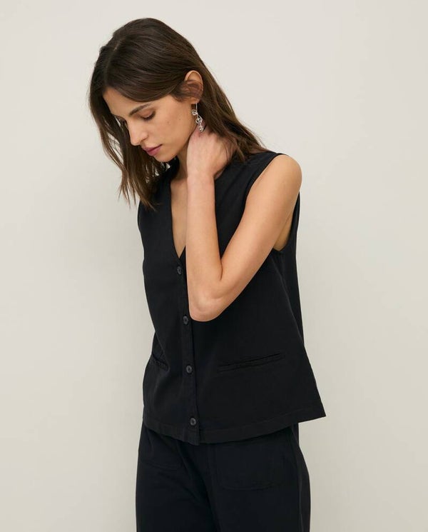 Organic cotton knit vest