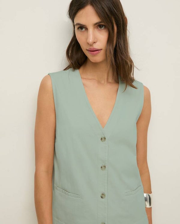 Organic cotton knit vest