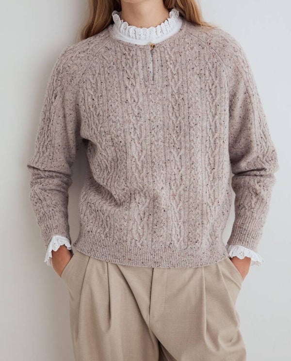 Woven Tweed Sweater