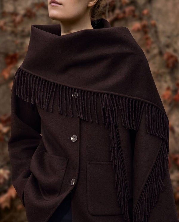 Handmade Coat With Removable Scarf