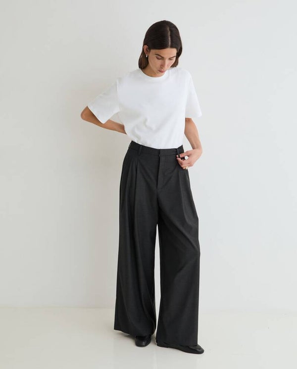 Structured wide-leg Suit Trousers