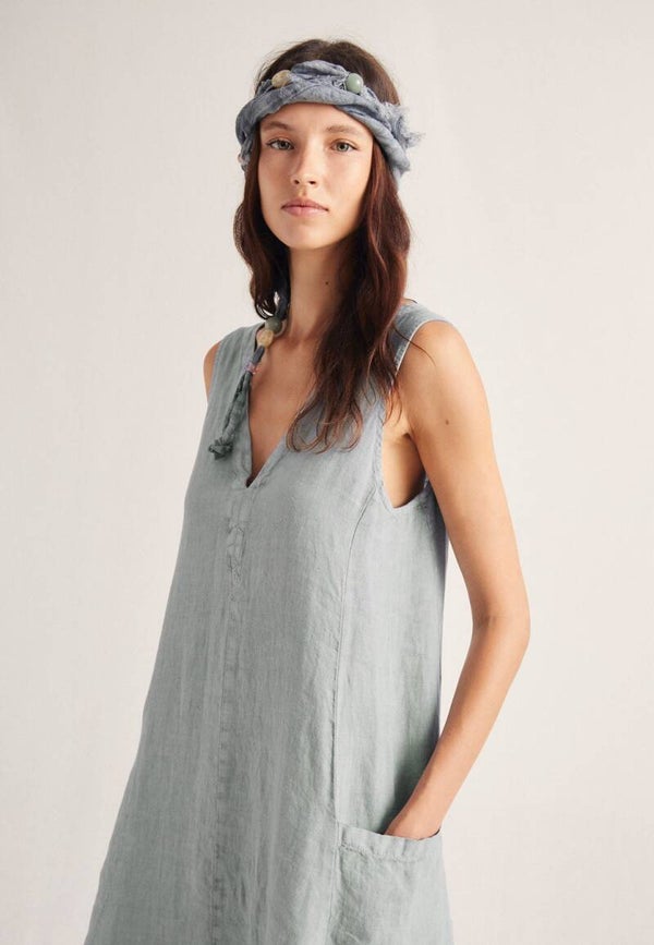 Linen maxi dress