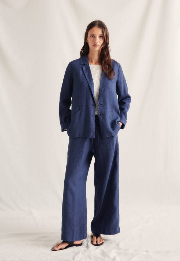 Linen wide leg trousers,