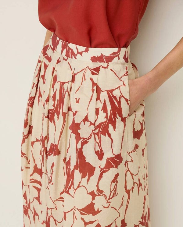 Floral chiffon skirt