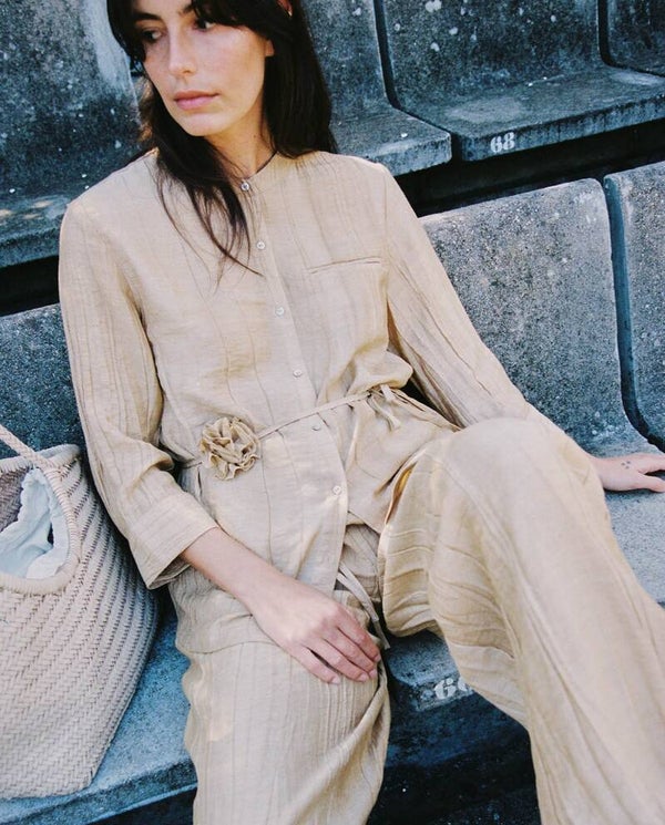 Linen harem trousers