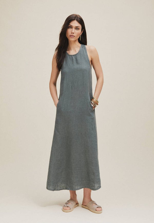 Long linen dress