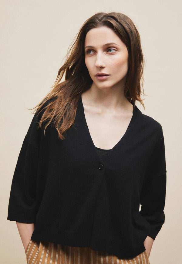 Knit cropped cardigan