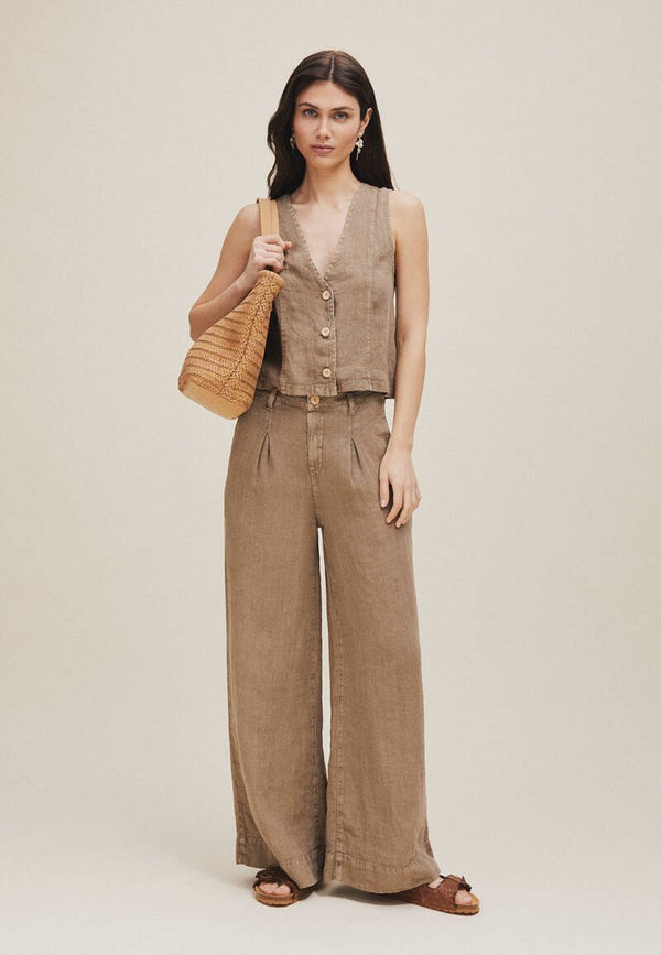 Wide linen pants