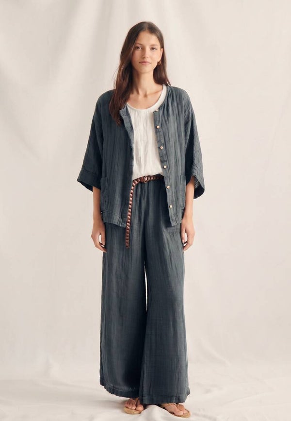 Linen blend trousers