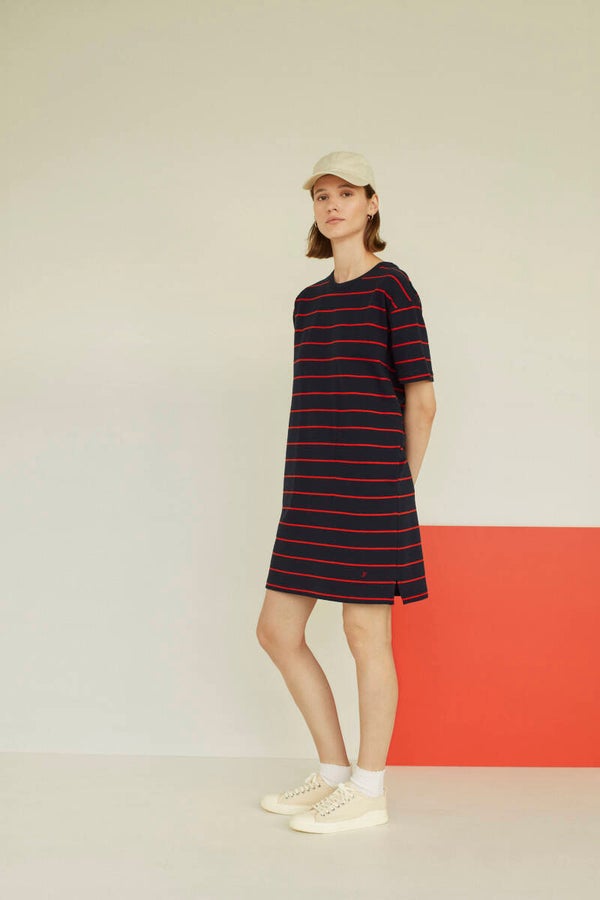 COTTON STRIPED DRESS