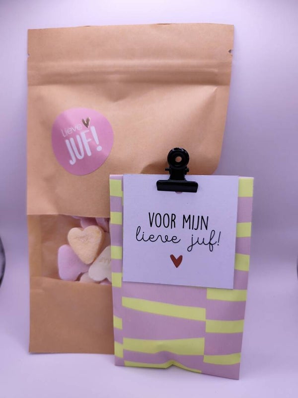 Zakje snoep juf of meester